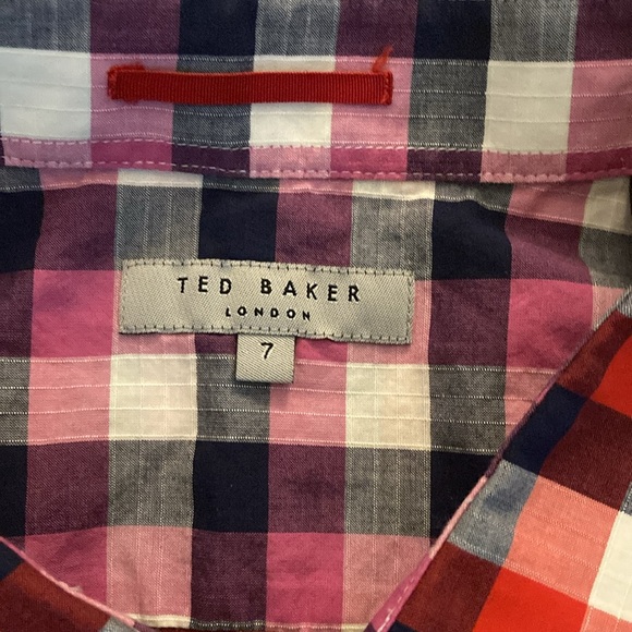 Ted Baker Short Sleeved Button Down, XL - Picture 3 of 4